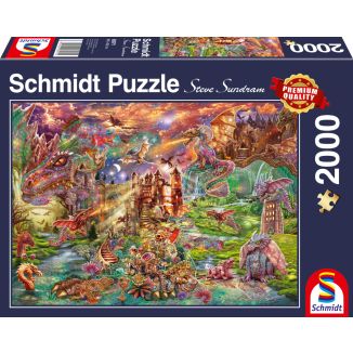 Vorderseite der Verpackung vom Artikel 58971, Steve Sundram: Der Schatz der Drachen, 2.000 Teile Puzzle