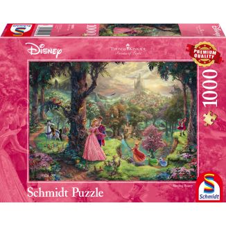 Vorderseite der Verpackung vom Artikel 59474, Thomas Kinkade Studios: Painter of Light - Disney Dornröschen, 1.000 Teile Puzzle
