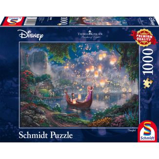 Vorderseite der Verpackung vom Artikel 59480, Thomas Kinkade Studios: Painter of Light - Disney Rapunzel, 1.000 Teile Puzzle