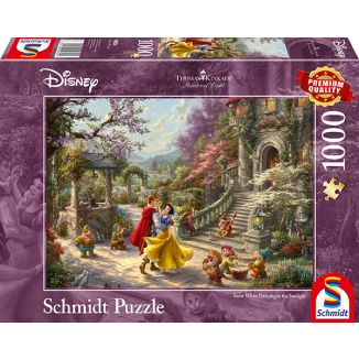 Vorderseite der Verpackung vom Artikel 59625, Thomas Kinkade Studios: Painter of Light - Disney Schneewittchen - Tanz mit dem Prinzen, 1.000 Teile Puzzle