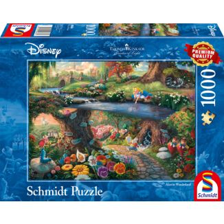 Vorderseite der Verpackung vom Artikel 59636, Thomas Kinkade: Painter of Light - Disney, Alice im Wunderland, 1.000 Teile Puzzle