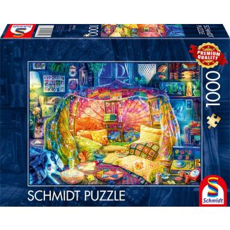 Vorderseite der Verpackung vom Artikel 59742, Gemütliche Höhle, 1.000 Teile Puzzle