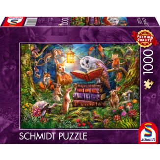 Vorderseite der Verpackung vom Artikel 59779, Waldgeschichten zur Nacht, 1.000 Teile Puzzle