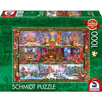 Vorderseite der Verpackung vom Artikel 59784, Fröhliche Weihnachtszeit, 1.000 Teile Puzzle