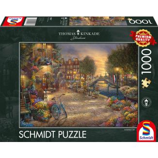 Vorderseite der Verpackung vom Artikel 59917, Thomas Kinkade Studios: Amsterdam, 1.000 Teile Puzzle