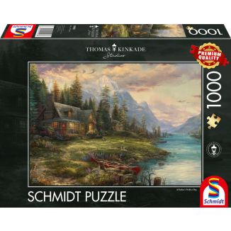 Vorderseite der Verpackung vom Artikel 59918, Thomas Kinkade Studios: Ausflug am Vatertag, 1.000 Teile Puzzle
