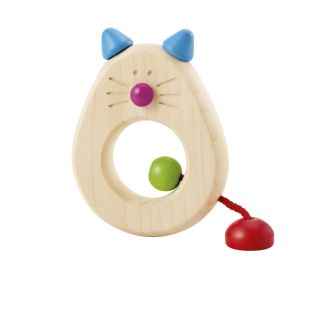 Weiteres Spielmaterial vom Artikel 61005, Catina, Katzen, Greifling aus Holz, 8,5 cm