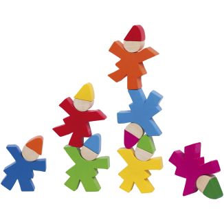 Spielmaterial vom Artikel 62039, Zwergenstapel, Stapelspielzeug aus Holz, 7 Stück