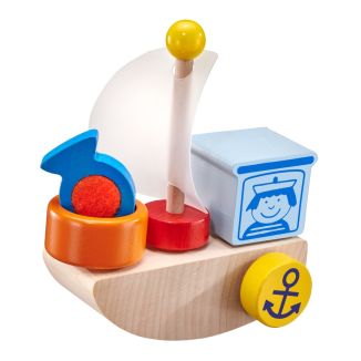 Spielmaterial vom Artikel 62078, Klettini® Boot, Klett-Stapelspielzeug