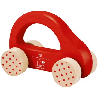 Weiteres Spielmaterial vom Artikel 64007, bellybutton: Kleiner Flitzer, Greifling aus Holz, Rot, 10cm