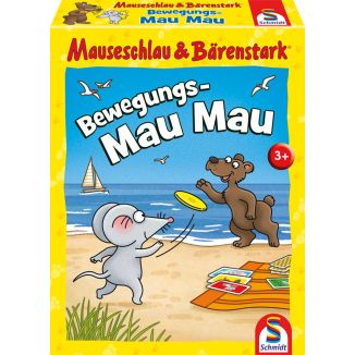 Vorderseite der Verpackung vom Artikel 75058, Mauseschlau & Bärenstark: Bewegungs-Mau Mau, Kinderkartenspiel