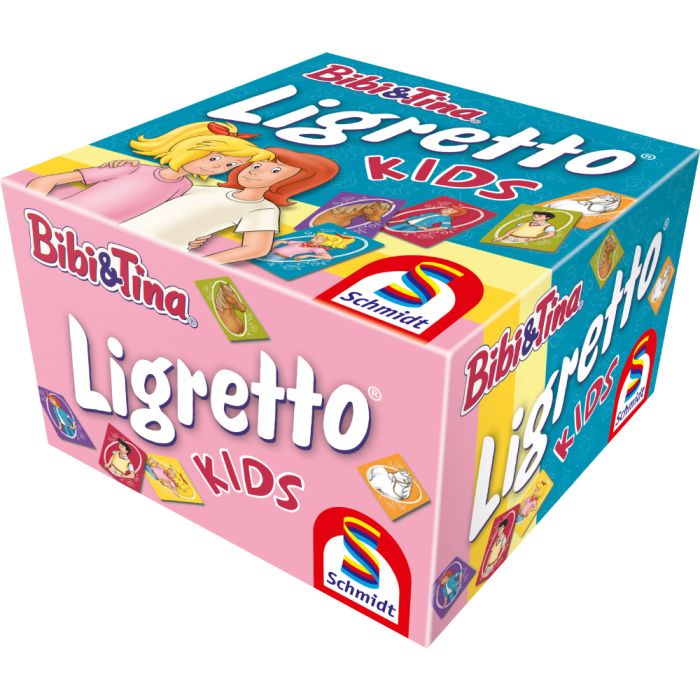 Vorderseite der Verpackung vom Artikel 01412, Ligretto®: Kids, Bibi & Tina, Kartenspiel