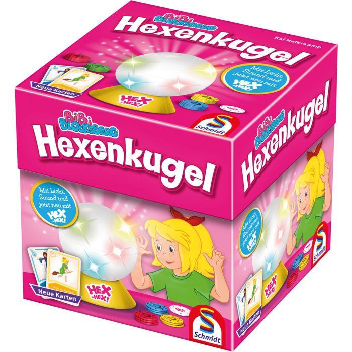 Vorderseite der Verpackung vom Artikel 40458, Bibi Blocksberg - Hexenkugel, Kinderspiel Vorderseite der Verpackung vom Artikel 40458, Bibi Blocksberg - Hexenkugel, Kinderspiel