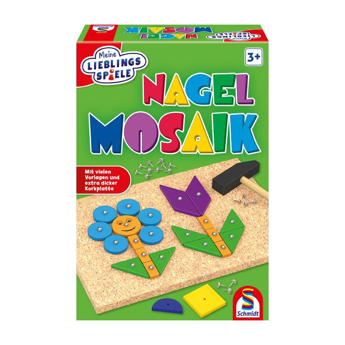 Vorderseite der Verpackung vom Artikel 40532, Meine Lieblingsspiele: Nagelmosaik, Kinderspiel Vorderseite der Verpackung vom Artikel 40532, Meine Lieblingsspiele: Nagelmosaik, Kinderspiel