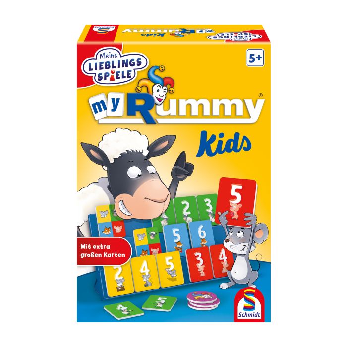 Vorderseite der Verpackung vom Artikel 40544, Meine Lieblingsspiele: MyRummy® Kids, Kinderspiel Vorderseite der Verpackung vom Artikel 40544, Meine Lieblingsspiele: MyRummy® Kids, Kinderspiel