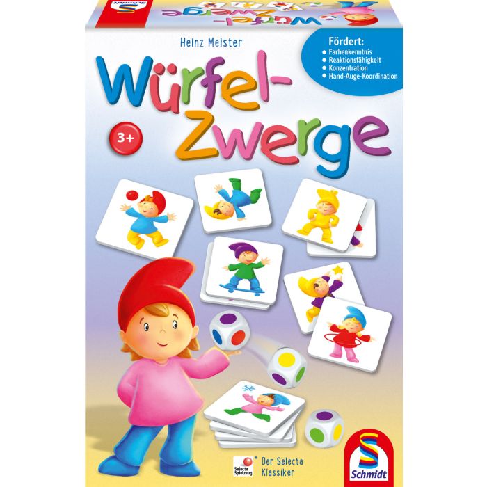 Vorderseite der Verpackung vom Artikel 40596, Würfelzwerge, Kinderspiel Vorderseite der Verpackung vom Artikel 40596, Würfelzwerge, Kinderspiel
