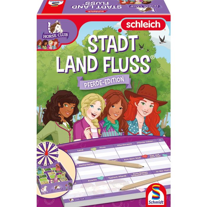 Vorderseite der Verpackung vom Artikel 40649, Schleich ®: Horse Club - Stadt Land Fluss®, Kinderspiel