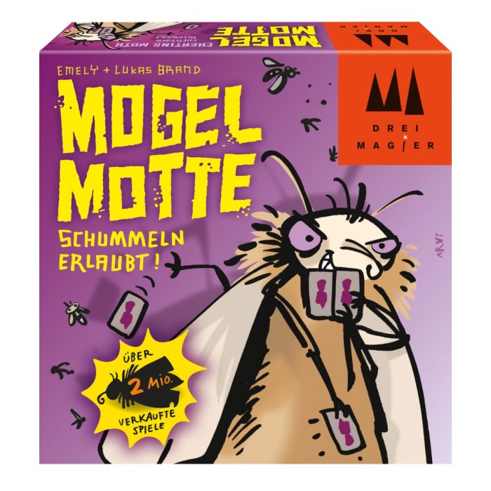 Vorderseite der Verpackung vom Artikel 40862, Drei Magier®: Mogel Motte, Kartenspiel Vorderseite der Verpackung vom Artikel 40862, Drei Magier®: Mogel Motte, Kartenspiel