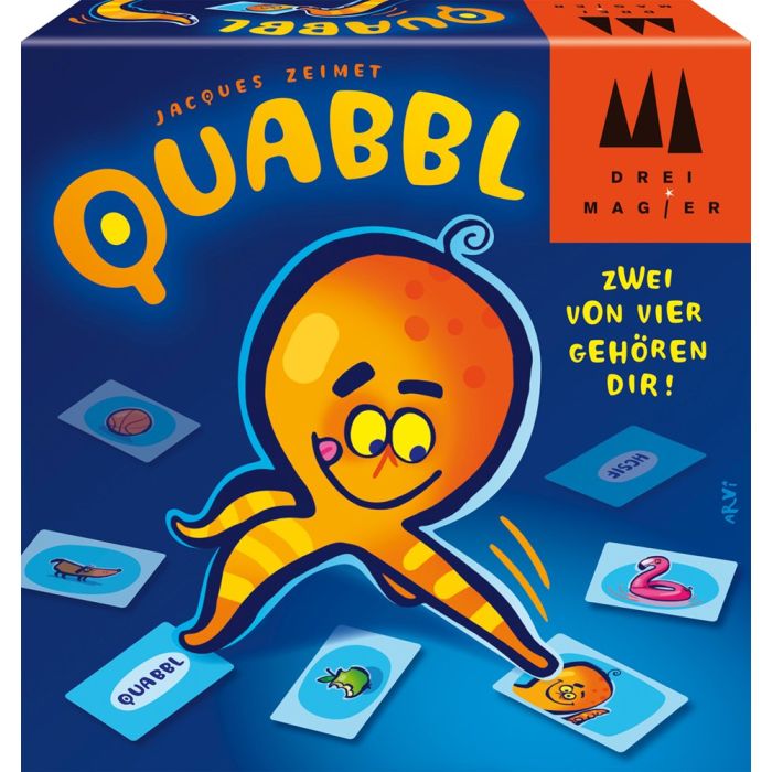 Vorderseite der Verpackung vom Artikel 40898, Drei Magier®: Quabbl, Kartenspiel