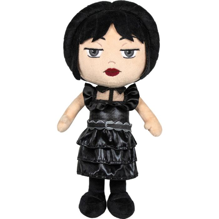 Vorderseite des Plüschartikel 42833, Wednesday: Wednesday Addams im Ballkleid, 33 cm, Plüsch Vorderseite des Plüschartikel 42833, Wednesday: Wednesday Addams im Ballkleid, 33 cm, Plüsch