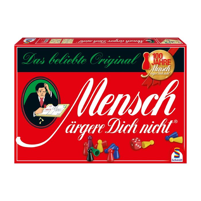Vorderseite der Verpackung vom Artikel 49021, Mensch ärgere Dich nicht®: Standardausgabe, Familienspiel Vorderseite der Verpackung vom Artikel 49021, Mensch ärgere Dich nicht®: Standardausgabe, Familienspiel