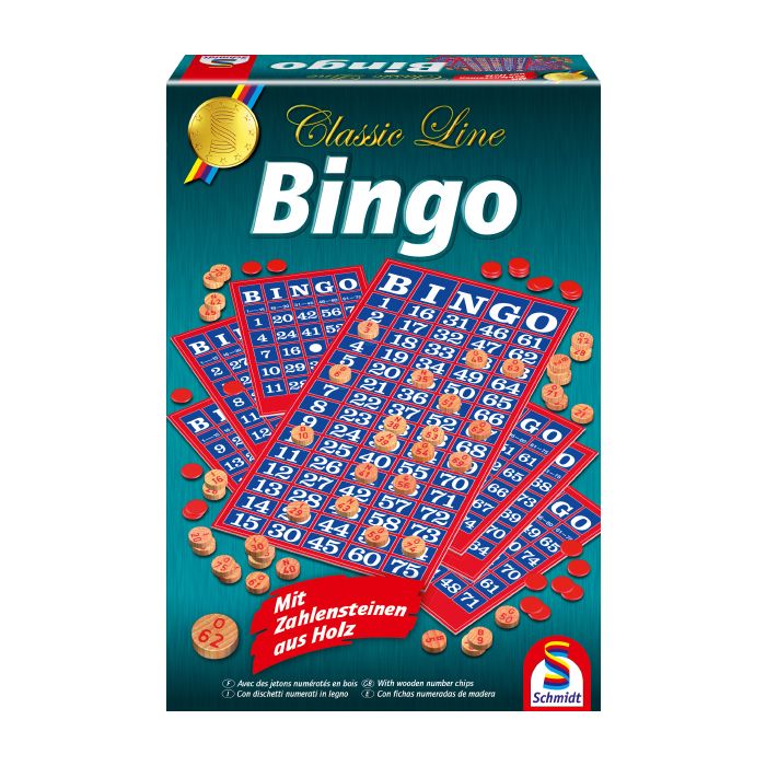 Verpackungsvorderseite aus einem anderen Blickwinkel vom Artikel 49089, Bingo, Classic Line, Familienspiel Verpackungsvorderseite aus einem anderen Blickwinkel vom Artikel 49089, Bingo, Classic Line, Familienspiel
