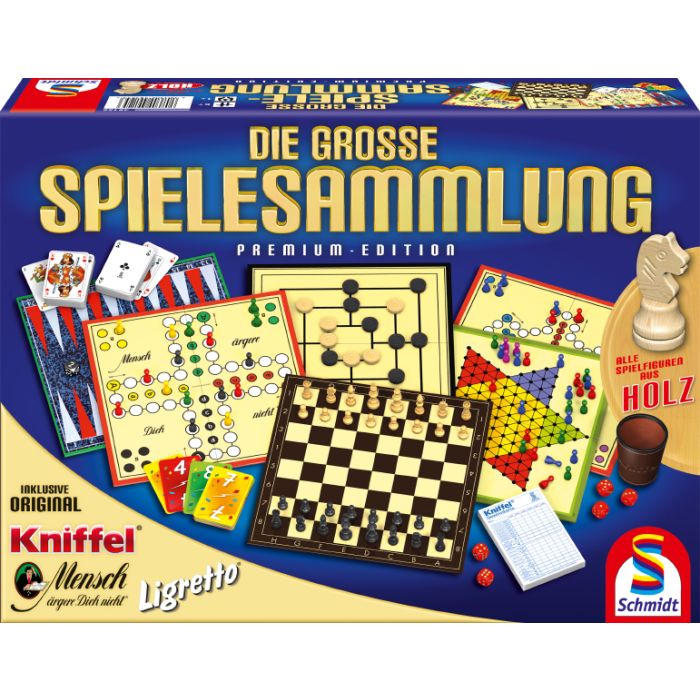 Verpackungsvorderseite aus einem anderen Blickwinkel vom Artikel 49125, Die große Spielesammlung