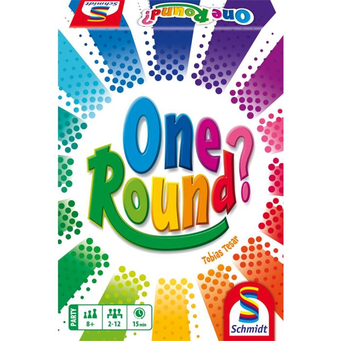 Vorderseite der Verpackung vom Artikel 49460, One Round?, Party-Spiel, Familienspiel Vorderseite der Verpackung vom Artikel 49460, One Round?, Party-Spiel, Familienspiel
