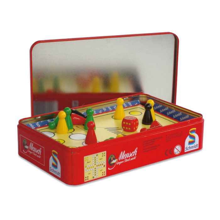 Schmidt Spiele 40534 Mensch ärgere Dich Nicht Kids & 51245 Kniffel Kids – 2-in-1 Spielesammlung In Metalldose, Ab 4 Jahre