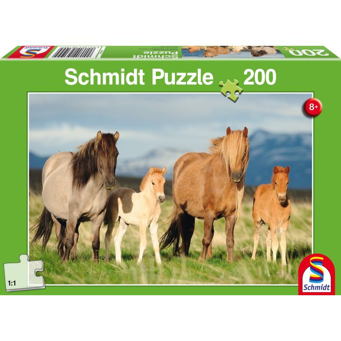 Vorderseite der Verpackung vom Artikel 56199, Pferdefamilie, 200 Teile Kinderpuzzle Vorderseite der Verpackung vom Artikel 56199, Pferdefamilie, 200 Teile Kinderpuzzle