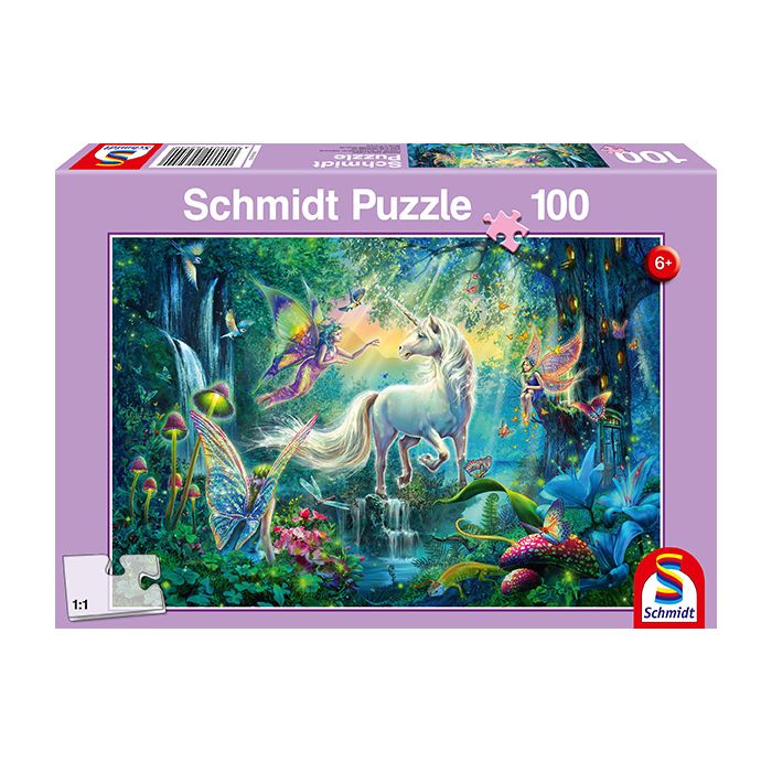 Vorderseite der Verpackung vom Artikel 56254, Im Land der Fabelwesen, 100 Teile Kinderpuzzle