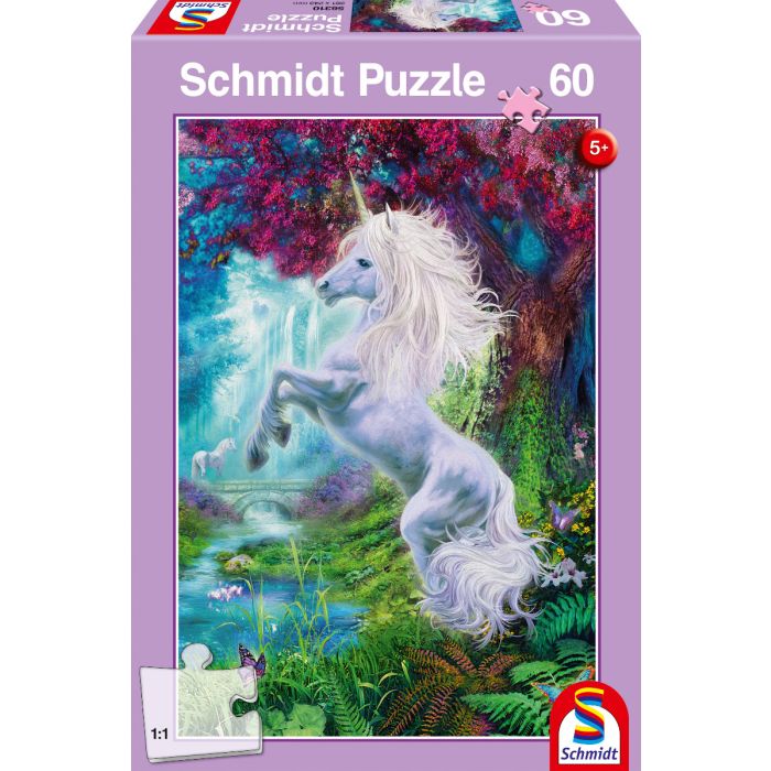 Vorderseite der Verpackung vom Artikel 56310, Einhorn im verzauberten Garten, 60 Teile Kinderpuzzle Vorderseite der Verpackung vom Artikel 56310, Einhorn im verzauberten Garten, 60 Teile Kinderpuzzle