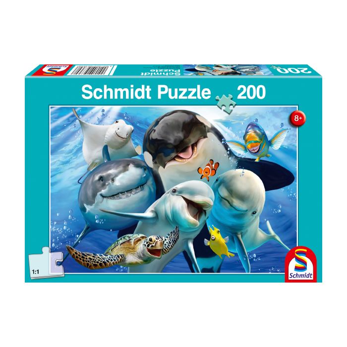 Vorderseite der Verpackung vom Artikel 56360, Unterwasser-Freunde, 200 Teile Kinderpuzzle