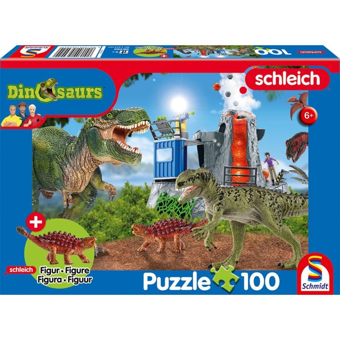 Vorderseite der Verpackung vom Artikel 56462, Schleich ®: Dinosaurs – Dinosaurier der Urzeit, 100 Teile Kinderpuzzle mit Add-on (eine Original Saichania mini Figur) Vorderseite der Verpackung vom Artikel 56462, Schleich ®: Dinosaurs – Dinosaurier der Urzeit, 100 Teile Kinderpuzzle mit Add-on (eine Original Saichania mini Figur)