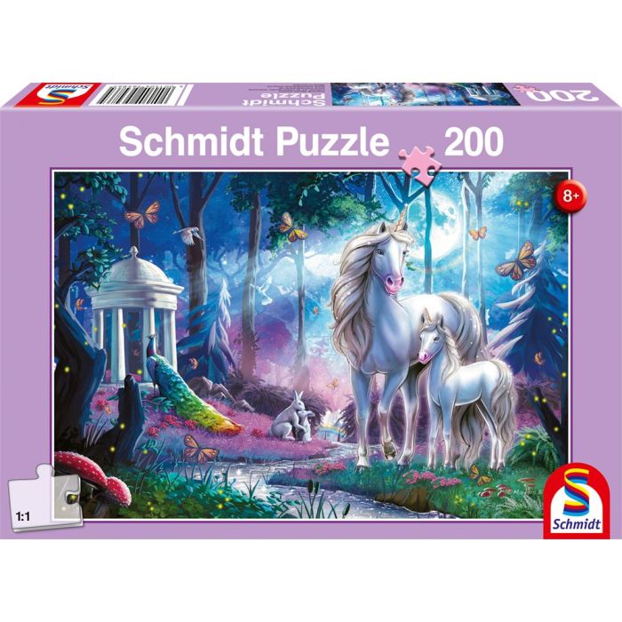 Verpackungsvorderseite aus einem anderen Blickwinkel vom Artikel 56486, Einhornstute mit Fohlen, 200 Teile Kinderpuzzle Verpackungsvorderseite aus einem anderen Blickwinkel vom Artikel 56486, Einhornstute mit Fohlen, 200 Teile Kinderpuzzle