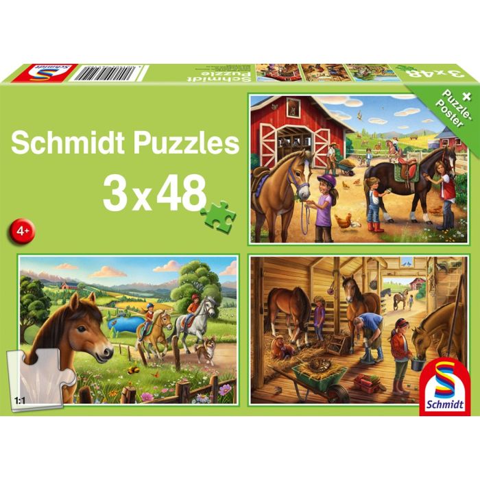 Vorderseite der Verpackung vom Artikel 56519, Meine Lieblingspferde, 3 x 48 Teile Kinderpuzzle Vorderseite der Verpackung vom Artikel 56519, Meine Lieblingspferde, 3 x 48 Teile Kinderpuzzle