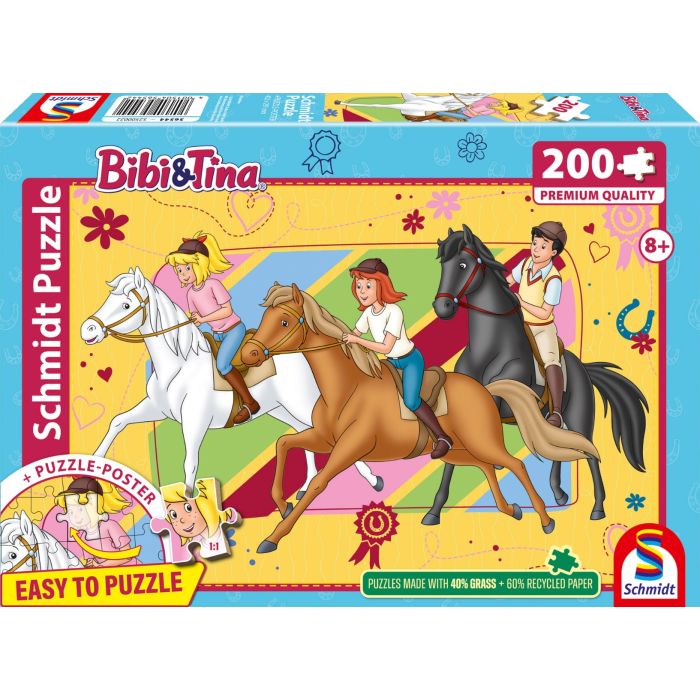 Vorderseite der Verpackung vom Artikel 56544, Bibi & Tina: Pferdeliebe, 200 Teile Kinderpuzzle Vorderseite der Verpackung vom Artikel 56544, Bibi & Tina: Pferdeliebe, 200 Teile Kinderpuzzle