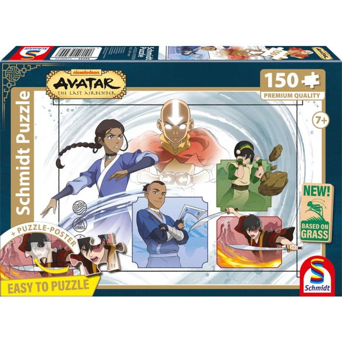 Vorderseite der Verpackung vom Artikel 56555, Avatar: Die vier Elemente, 150 Teile, Eco-Friendly ,Gras Kinderpuzzle Vorderseite der Verpackung vom Artikel 56555, Avatar: Die vier Elemente, 150 Teile, Eco-Friendly ,Gras Kinderpuzzle