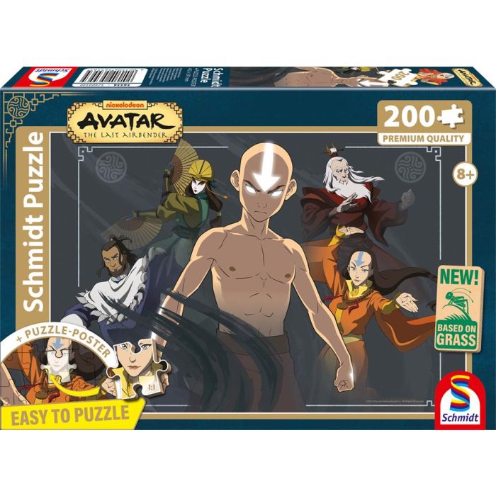 Vorderseite der Verpackung vom Artikel 56556, Avatar: Meister der Elemente, 200 Teile, Eco-Friendly, Gras Kinderpuzzle