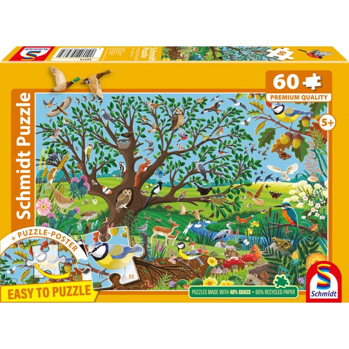 Vorderseite der Verpackung vom Artikel 56573, Tiere im Garten, 60 Teile Kinderpuzzle Vorderseite der Verpackung vom Artikel 56573, Tiere im Garten, 60 Teile Kinderpuzzle