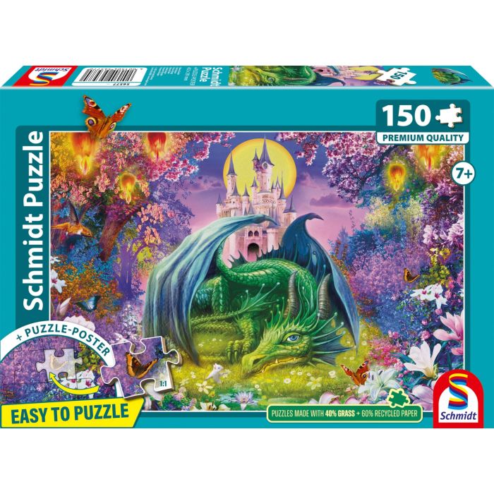 Vorderseite der Verpackung vom Artikel 56577, Kleiner Drache, 150 Teile Kinderpuzzle