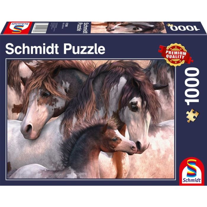 Vorderseite der Verpackung vom Artikel 57389, Pinto-Herde, 1.000 Teile Puzzle, 1.000 Teile Puzzle Vorderseite der Verpackung vom Artikel 57389, Pinto-Herde, 1.000 Teile Puzzle, 1.000 Teile Puzzle