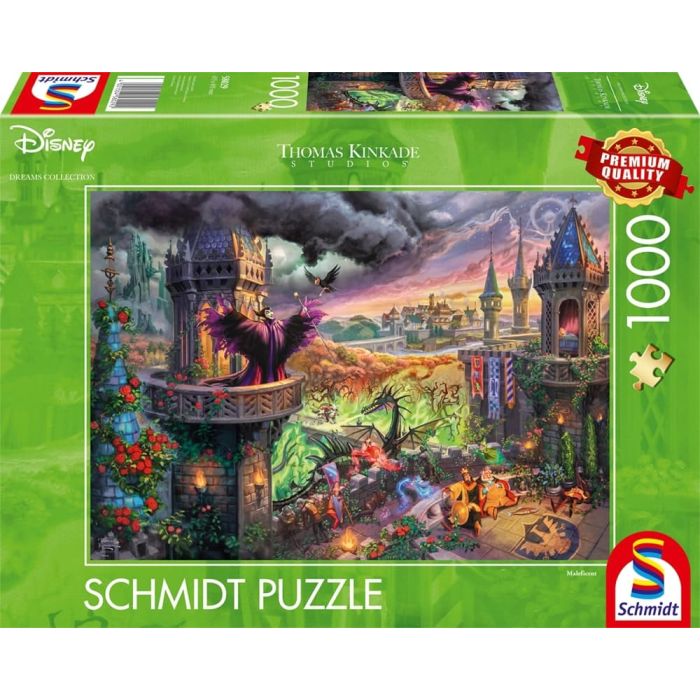 Vorderseite der Verpackung vom Artikel 58029, Thomas Kinkade Studios: Disney Dreams Collection - Maleficent, 1.000 Teile Puzzle