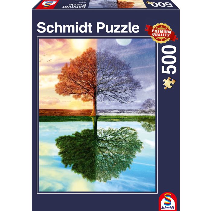 Vorderseite der Verpackung vom Artikel 58223, Der Jahreszeiten-Baum, 500 Teile Puzzle