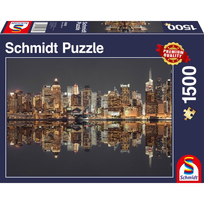 Vorderseite der Verpackung vom Artikel 58382, New York Skyline bei Nacht, 1.500 Teile Puzzle Vorderseite der Verpackung vom Artikel 58382, New York Skyline bei Nacht, 1.500 Teile Puzzle