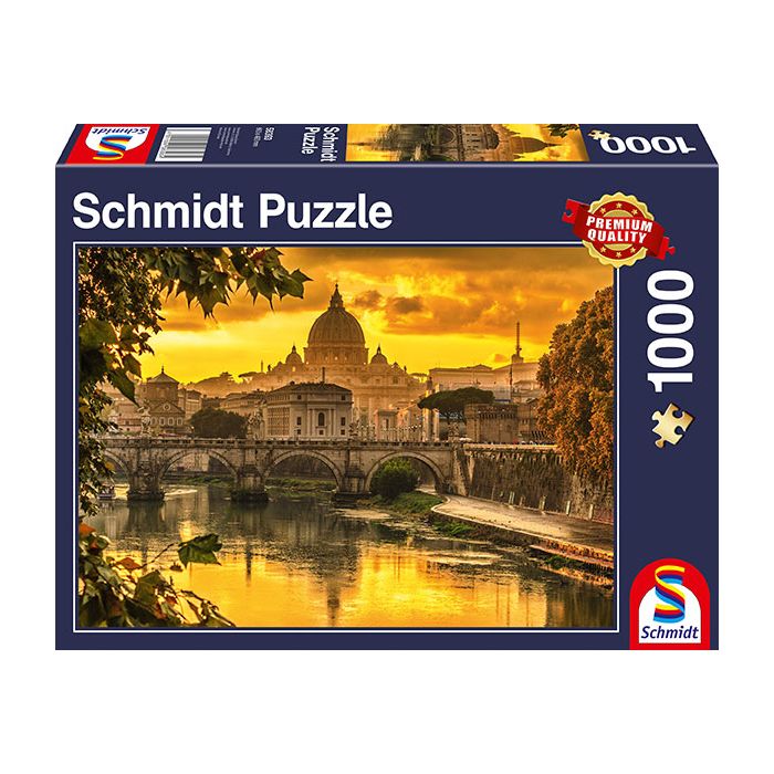Vorderseite der Verpackung vom Artikel 58393, Goldenes Licht über Rom, 1.000 Teile Puzzle Vorderseite der Verpackung vom Artikel 58393, Goldenes Licht über Rom, 1.000 Teile Puzzle