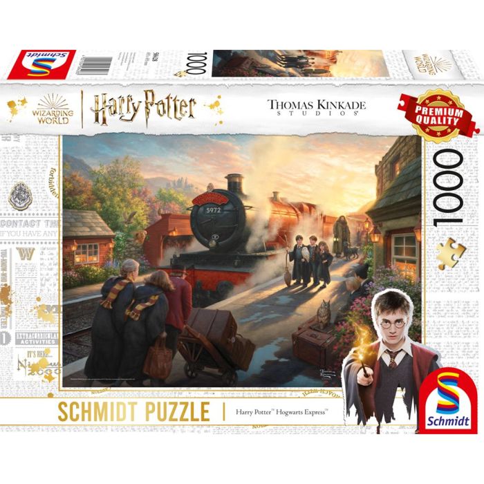 Vorderseite der Verpackung vom Artikel 58428, Thomas Kinkade Studios: Harry Potter™ Hogwarts Express™, 1.000 Teile Puzzle