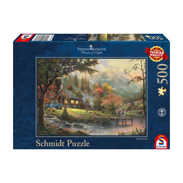 Verpackungsvorderseite aus einem anderen Blickwinkel vom Artikel 58465, Thomas Kinkade Studios: Idylle am Fluss, 500 Teile Puzzle Verpackungsvorderseite aus einem anderen Blickwinkel vom Artikel 58465, Thomas Kinkade Studios: Idylle am Fluss, 500 Teile Puzzle