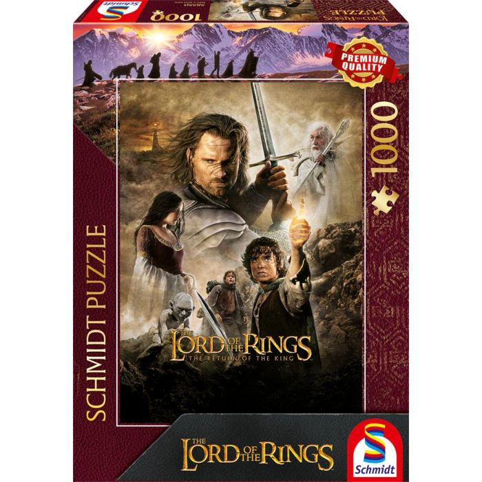 Vorderseite der Verpackung vom Artikel 58550, The Lord of The Rings: The Return of The King, Herr der Ringe, 1.000 Teile Puzzle