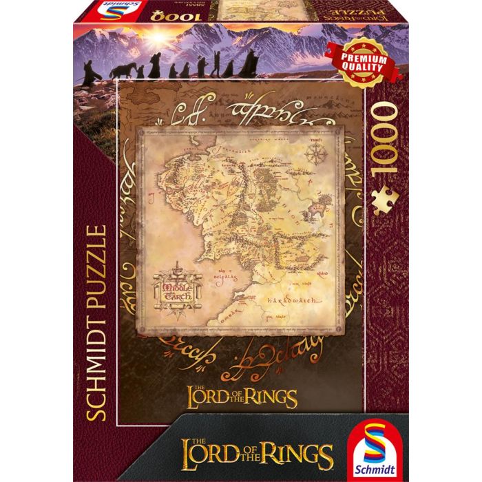 Vorderseite der Verpackung vom Artikel 58551, The Lord of The Rings: Middle Earth, Herr der Ringe, 1.000 Teile Puzzle Vorderseite der Verpackung vom Artikel 58551, The Lord of The Rings: Middle Earth, Herr der Ringe, 1.000 Teile Puzzle